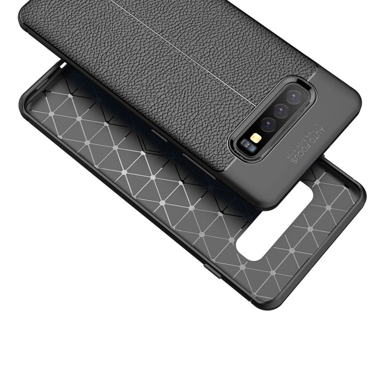 Litchi Texture TPU Shockproof Case for Galaxy S10+