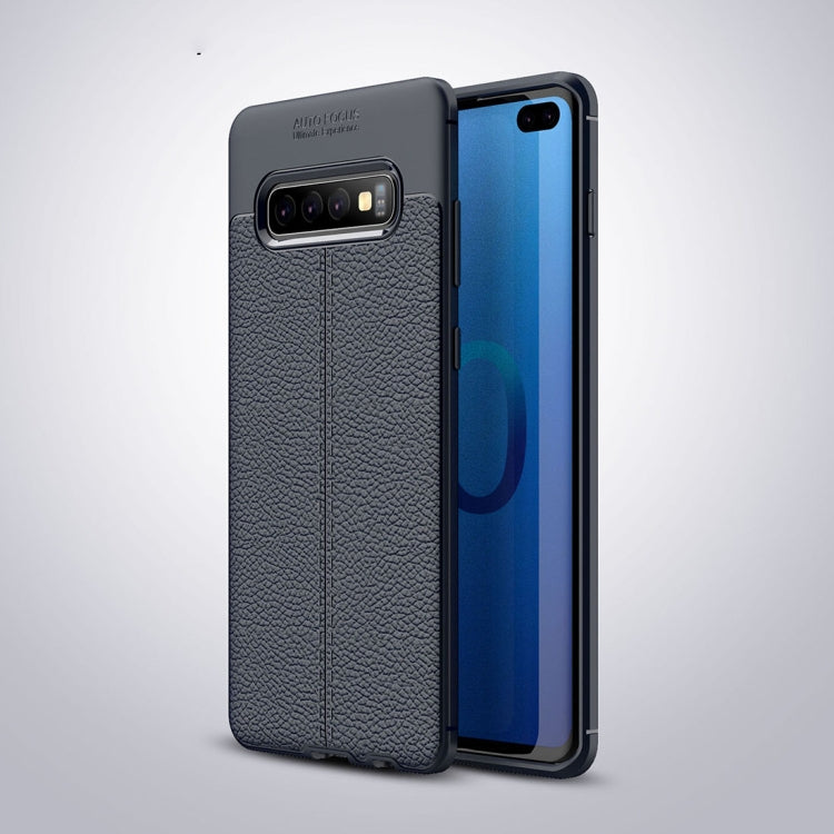 Litchi Texture TPU Shockproof Case for Galaxy S10+