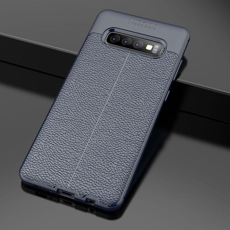 Litchi Texture TPU Shockproof Case for Galaxy S10+