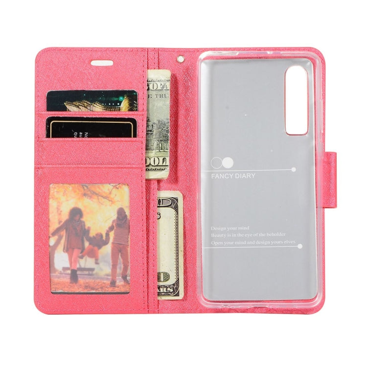 Silk Texture Horizontal Flip Leather Case for Huawei P30, with Holder & Card slots & Wallet & Photo Frame