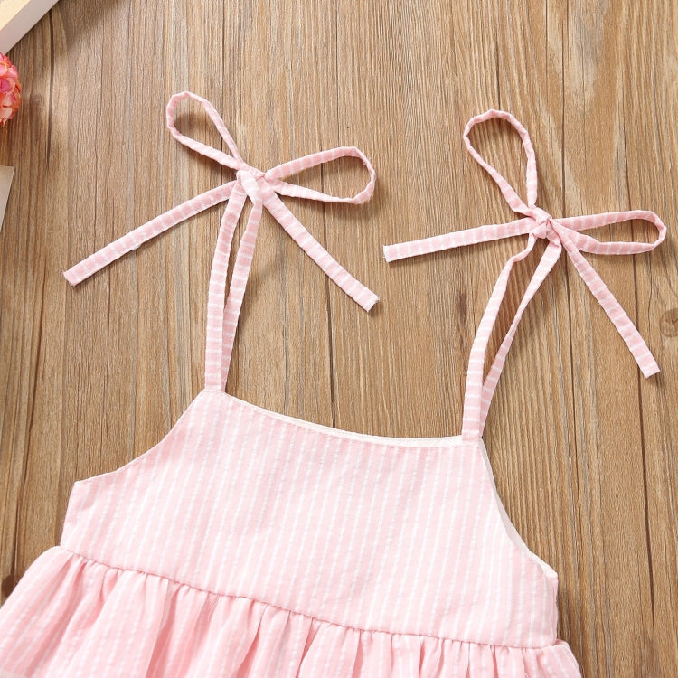 Girls Ruffled Camisole Denim Flared Pants Two-piece Suit