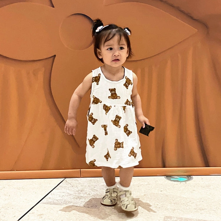 Children Cotton Linen Sleeveless Dress