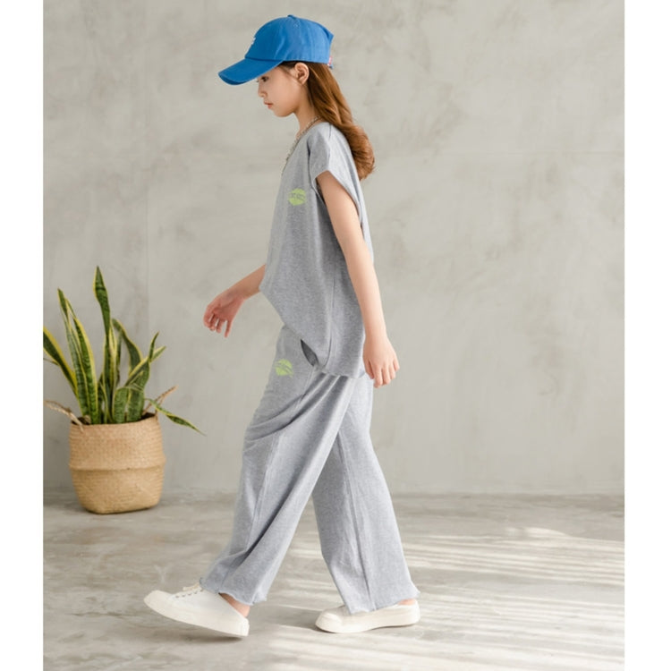 Girls Casual Top Wide-leg Pants Two-piece suit