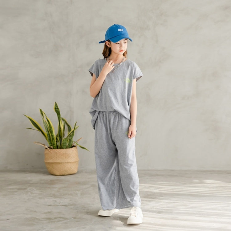 Girls Casual Top Wide-leg Pants Two-piece suit