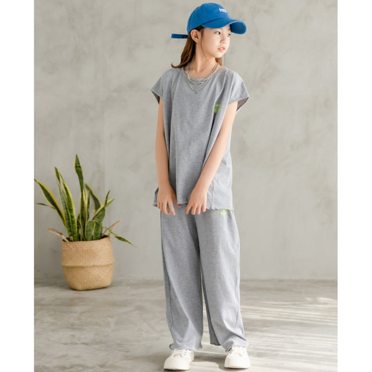 Girls Casual Top Wide-leg Pants Two-piece suit