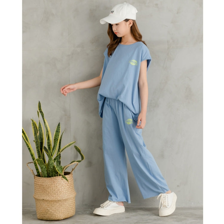Girls Casual Top Wide-leg Pants Two-piece suit