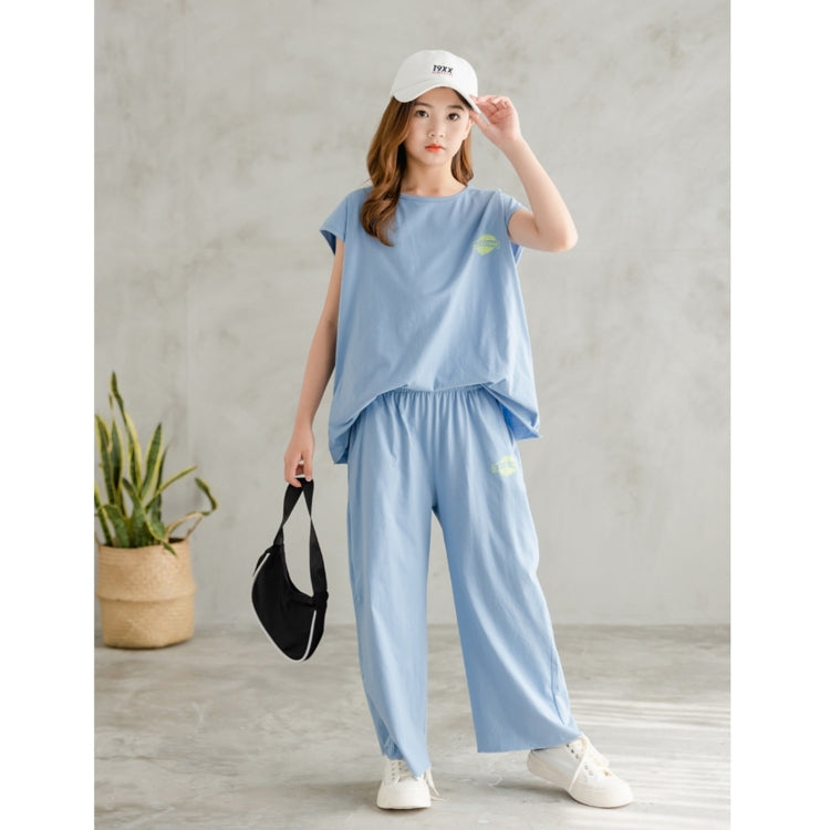 Girls Casual Top Wide-leg Pants Two-piece suit