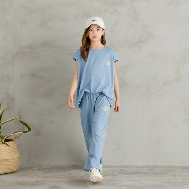 Girls Casual Top Wide-leg Pants Two-piece suit