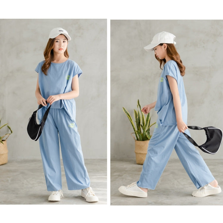 Girls Casual Top Wide-leg Pants Two-piece suit