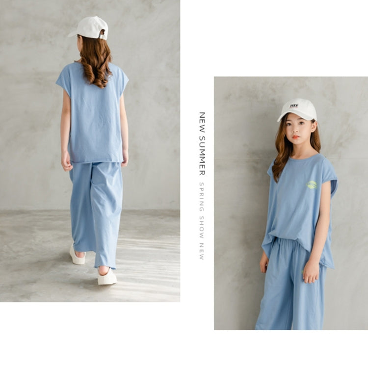 Girls Casual Top Wide-leg Pants Two-piece suit
