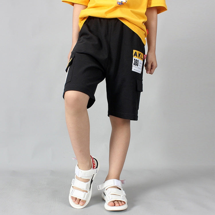 Boys Fashion Label Short Pants Overalls