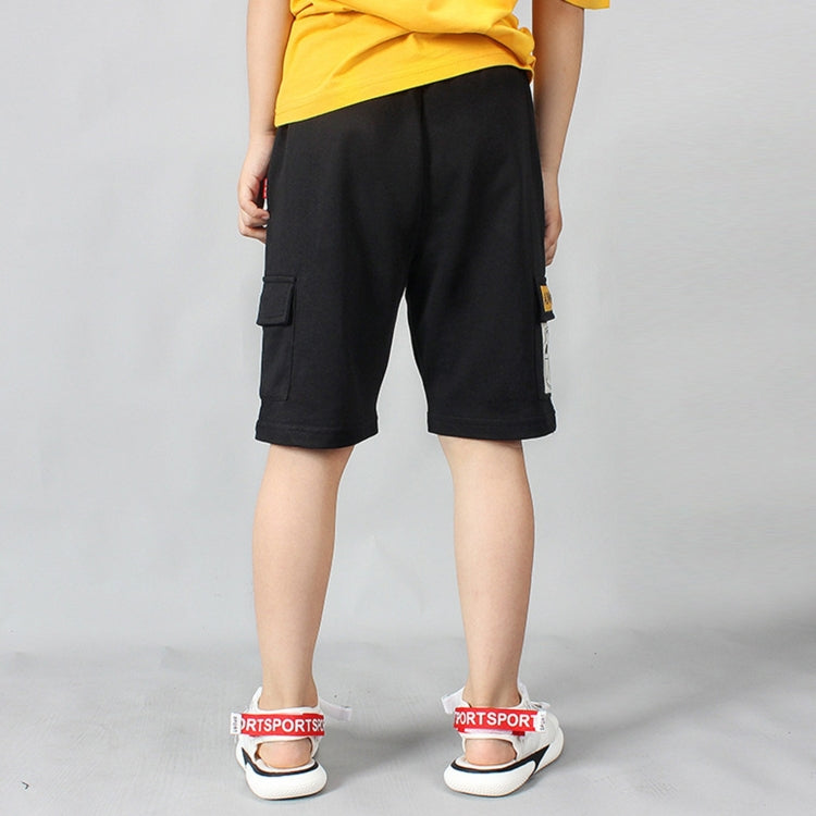 Boys Fashion Label Short Pants Overalls