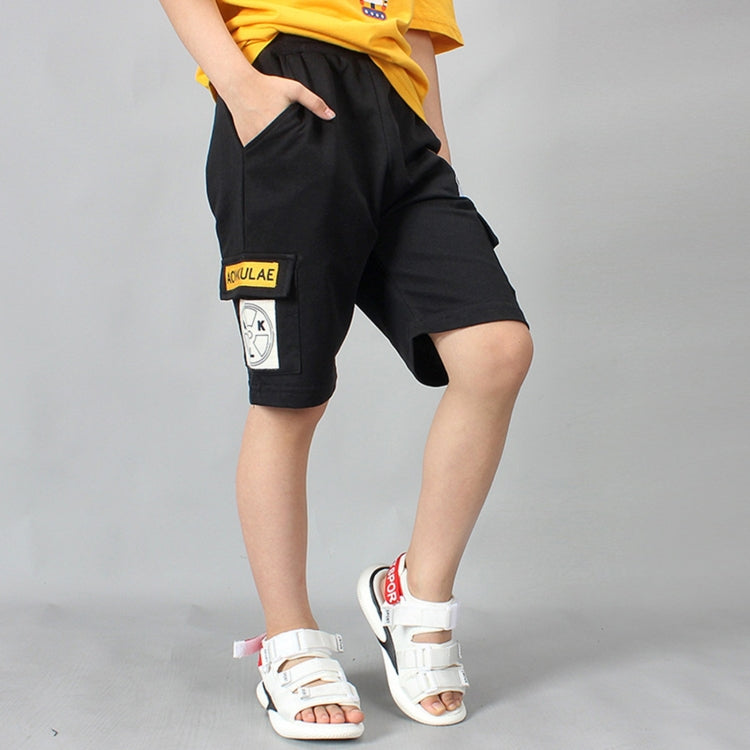 Boys Fashion Label Short Pants Overalls