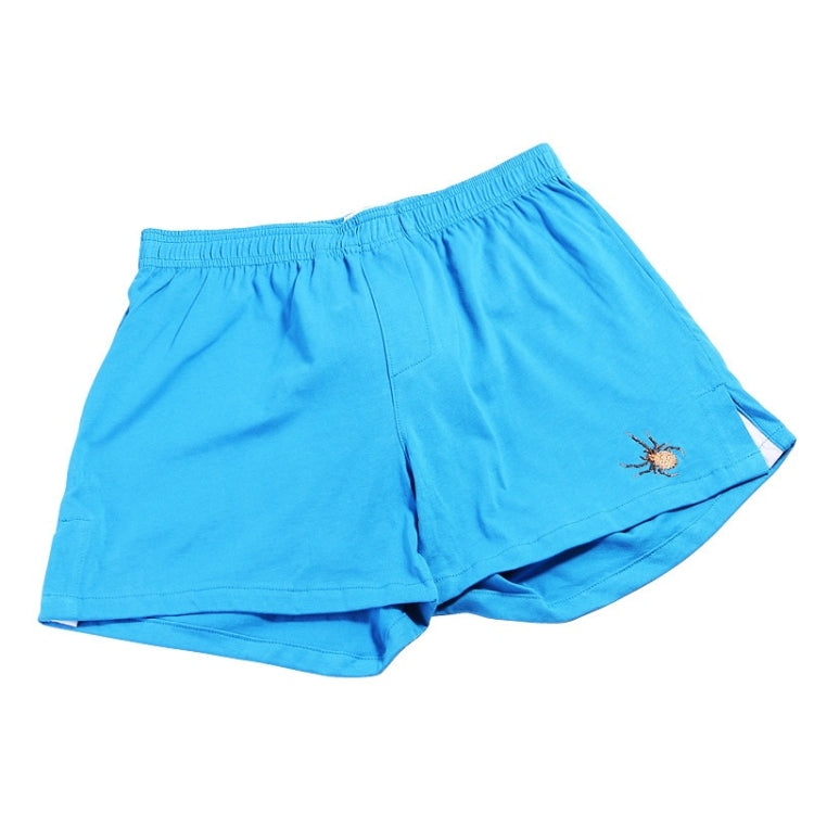 Men Simple Embroidery Breathable Solid Color Boxer Underwear