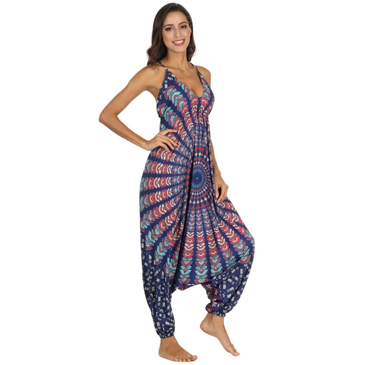 Ladies Printed Loose Wide Leg Sports Yoga Pants