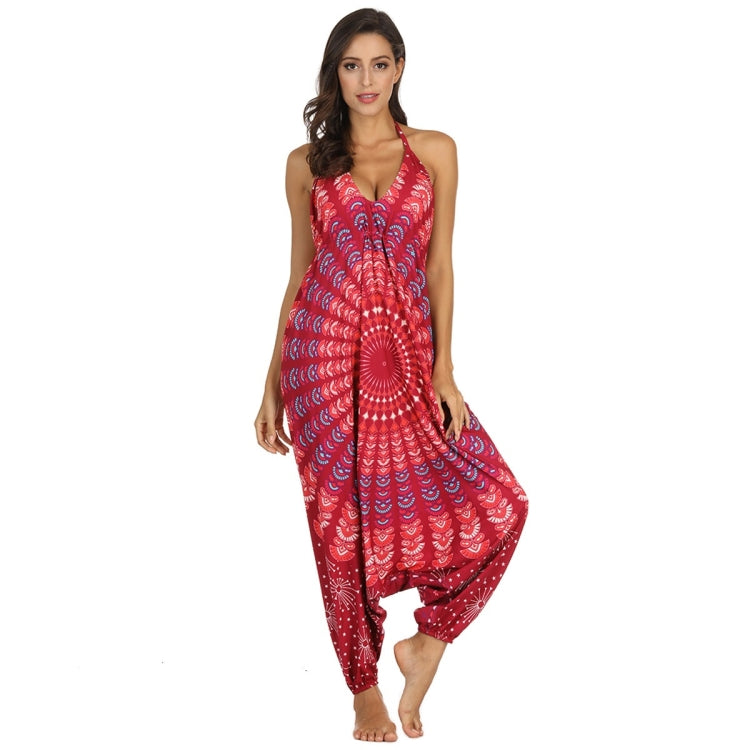 Ladies Printed Loose Wide Leg Sports Yoga Pants