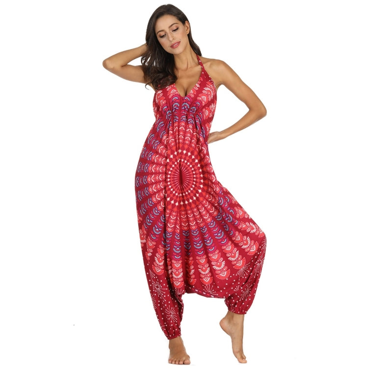 Ladies Printed Loose Wide Leg Sports Yoga Pants