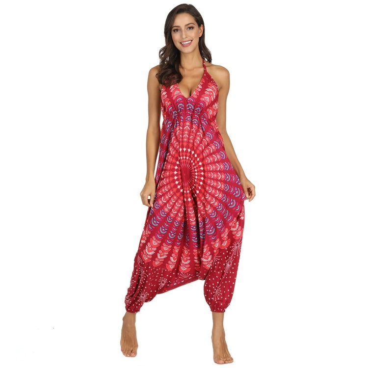 Ladies Printed Loose Wide Leg Sports Yoga Pants