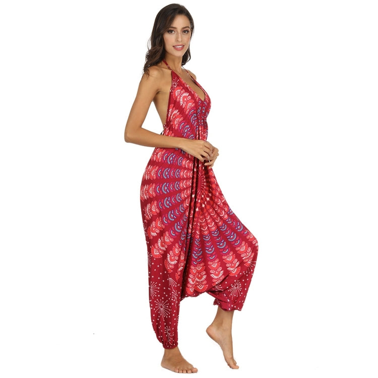Ladies Printed Loose Wide Leg Sports Yoga Pants