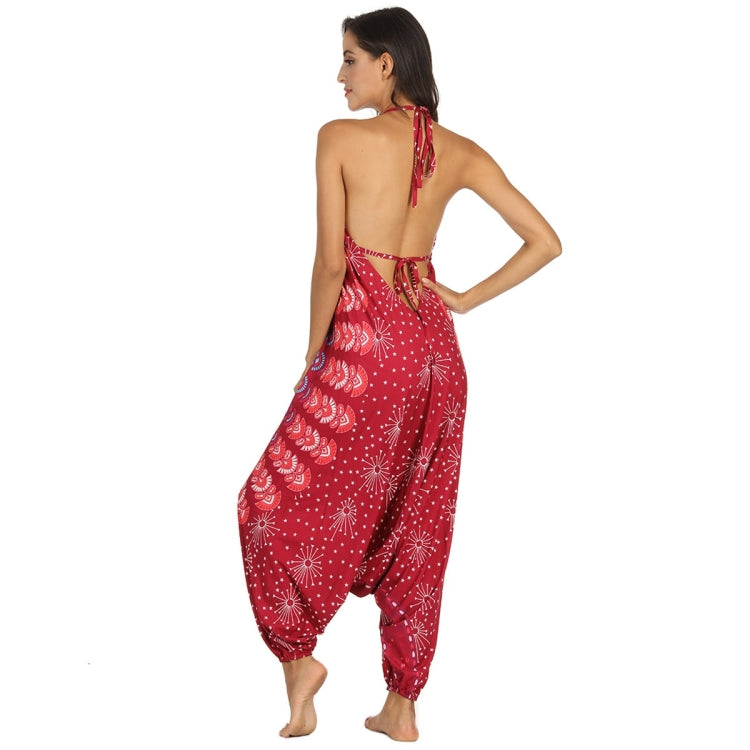 Ladies Printed Loose Wide Leg Sports Yoga Pants