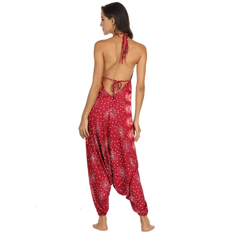 Ladies Printed Loose Wide Leg Sports Yoga Pants