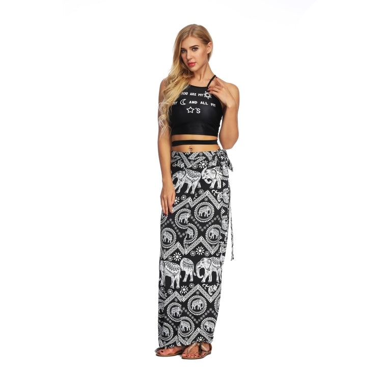 Women Printed Slim Slimming Long Skirt