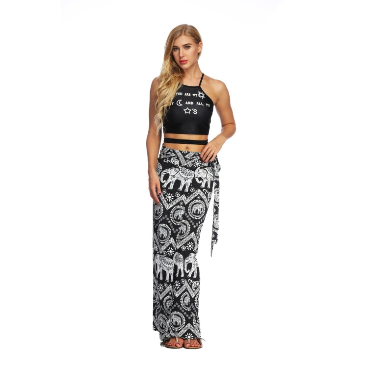 Women Printed Slim Slimming Long Skirt