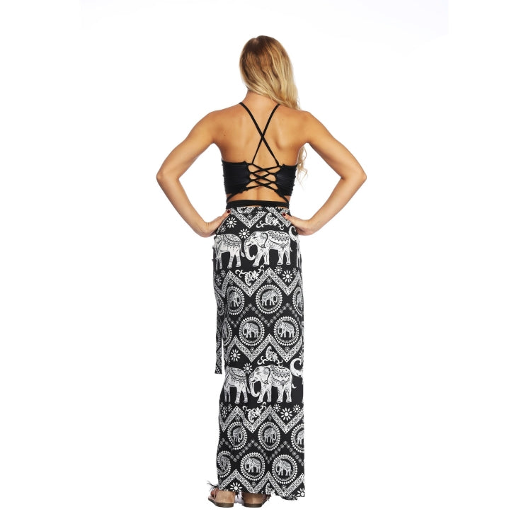 Women Printed Slim Slimming Long Skirt