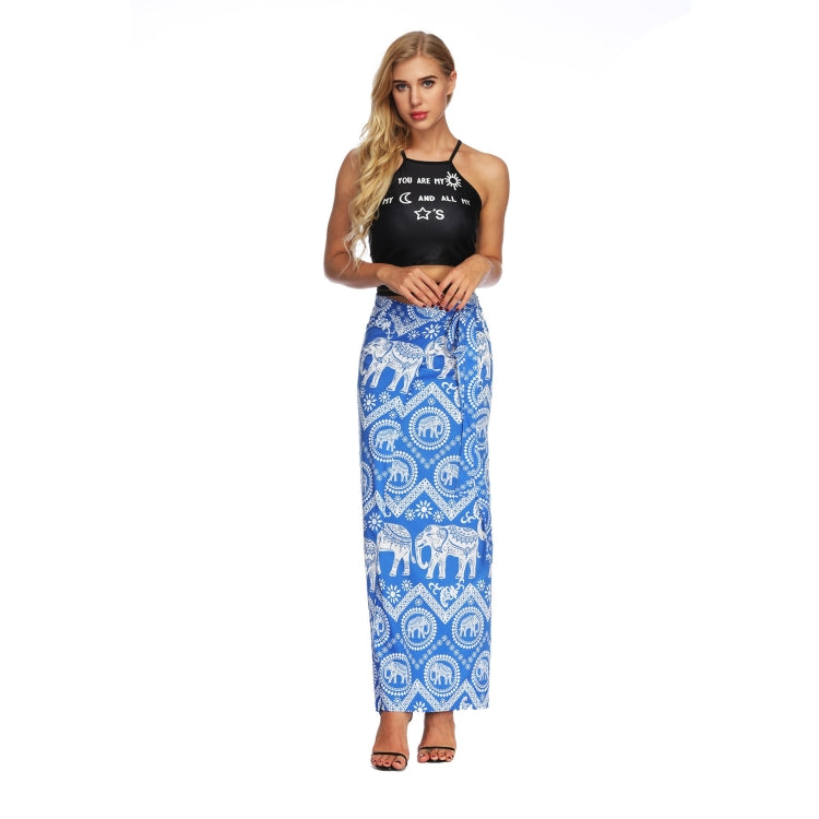 Women Printed Slim Slimming Long Skirt