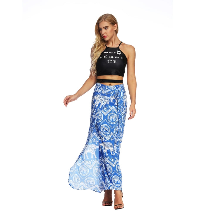 Women Printed Slim Slimming Long Skirt