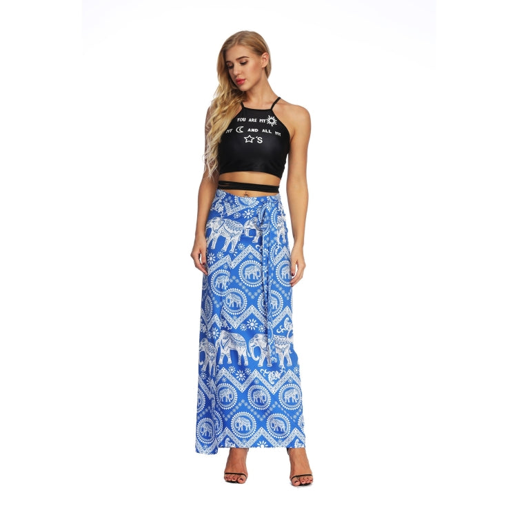 Women Printed Slim Slimming Long Skirt