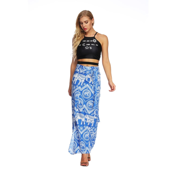 Women Printed Slim Slimming Long Skirt