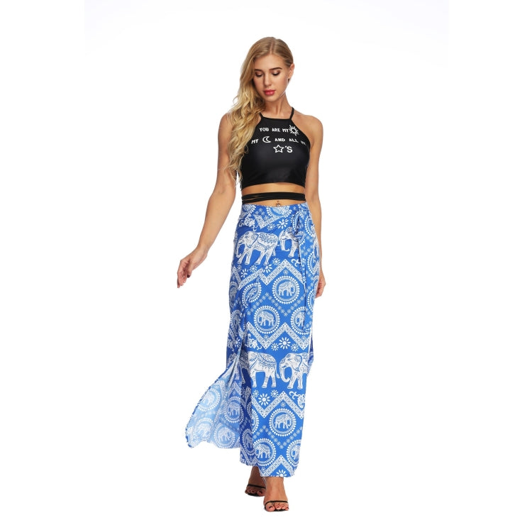 Women Printed Slim Slimming Long Skirt