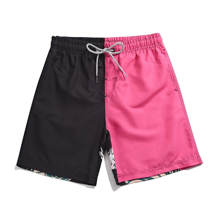 Men Quick-drying Loose Printed Shorts Beach Pants