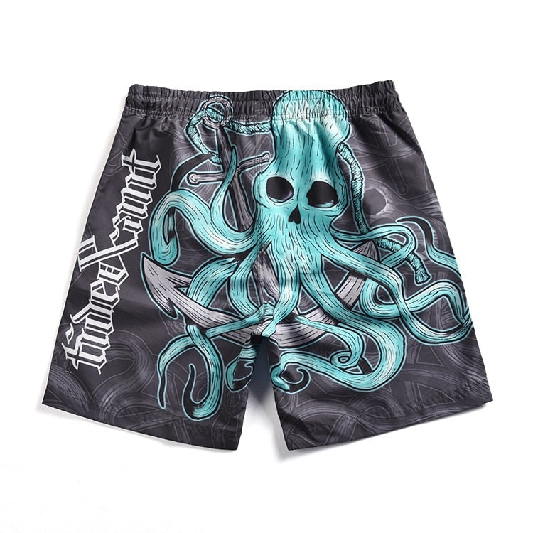Men 3D Printed Octopus Beach Pants Quick-drying Swimming Shorts
