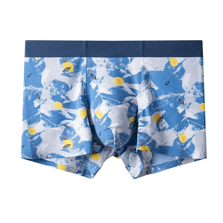 2 PCS Men Ice Silk Seamless Breathable Boxer Underwear