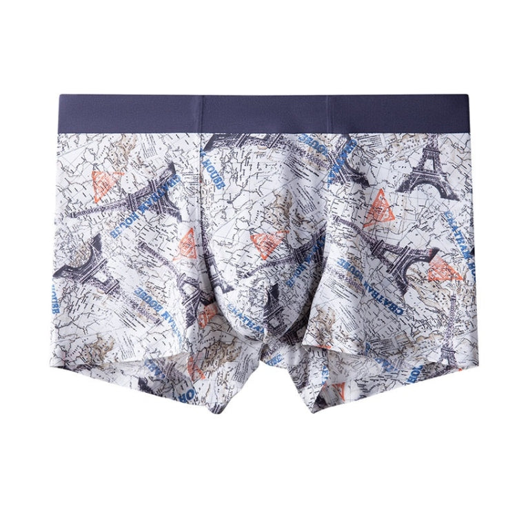 2 PCS Men Ice Silk Seamless Breathable Boxer Underwear