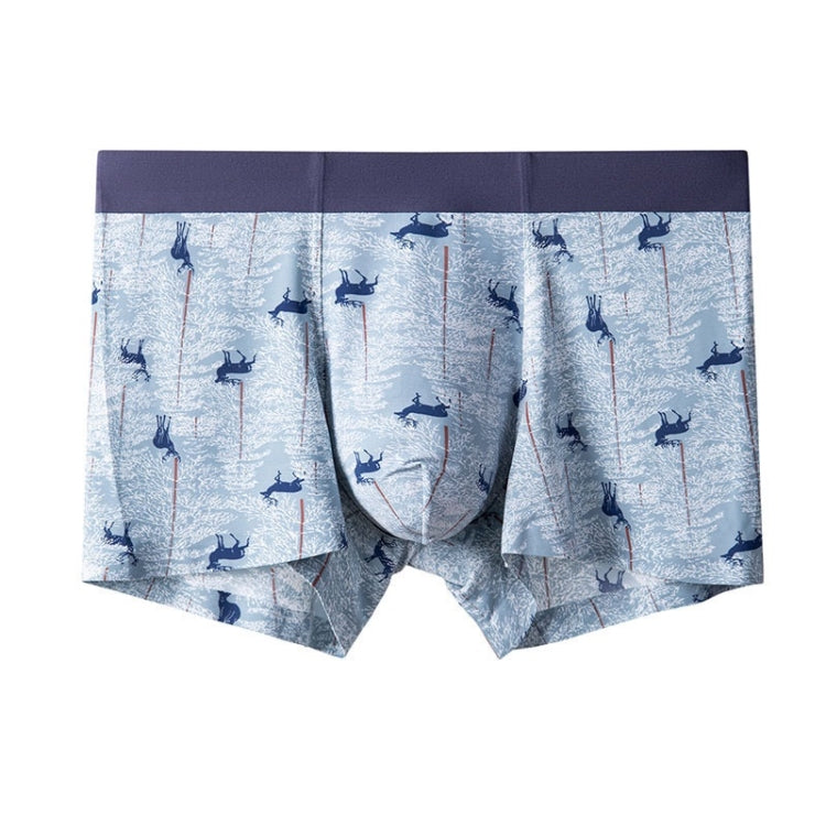 2 PCS Men Ice Silk Seamless Breathable Boxer Underwear