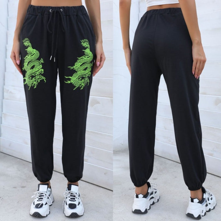 Ladies Casual Pants Printed Straight-leg Pants