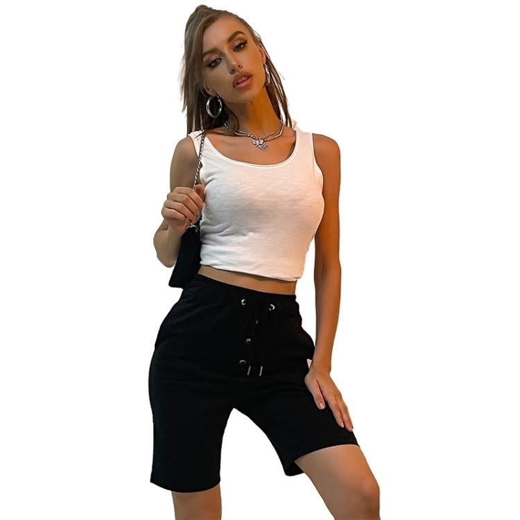 Women Solid Color Short Pants