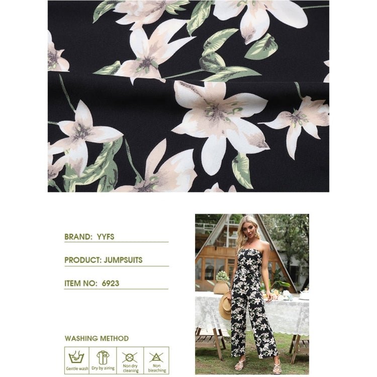 Women Chiffon Printed Boat Shoulder Jumpsuit