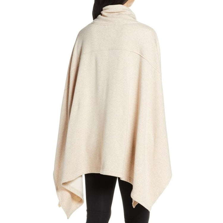 Autumn Loose Half-high Collar Bat Sleeve Cloak Cape Velvet Thickend Coat For Ladies