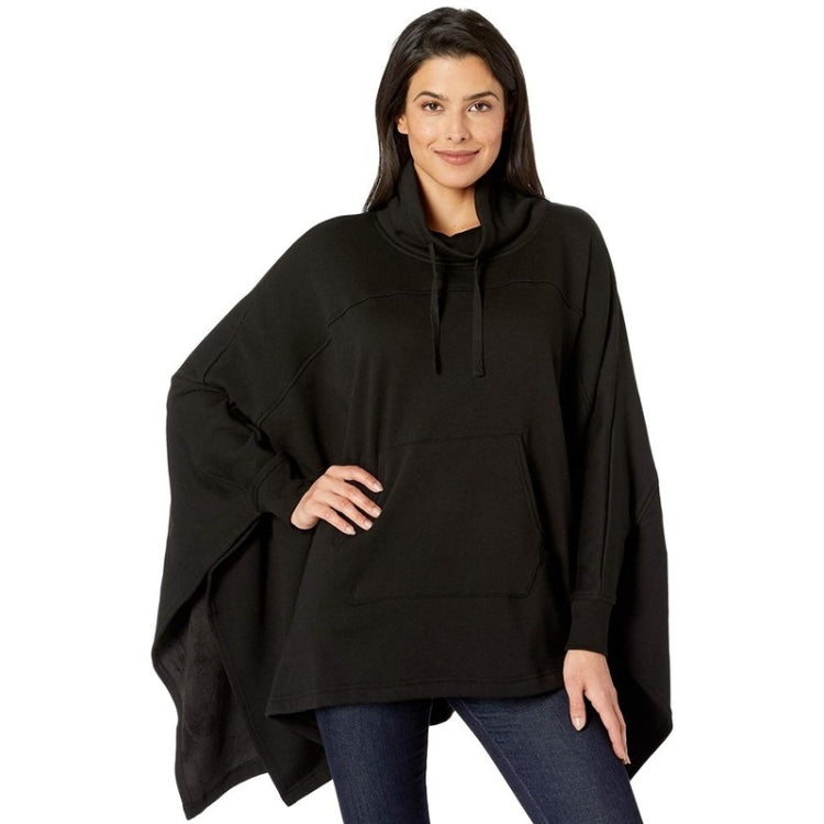 Autumn Loose Half-high Collar Bat Sleeve Cloak Cape Velvet Thickend Coat For Ladies
