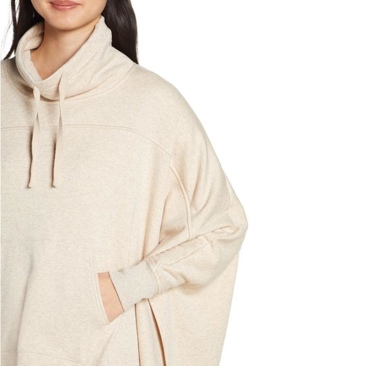 Autumn Loose Half-high Collar Bat Sleeve Cloak Cape Velvet Thickend Coat For Ladies