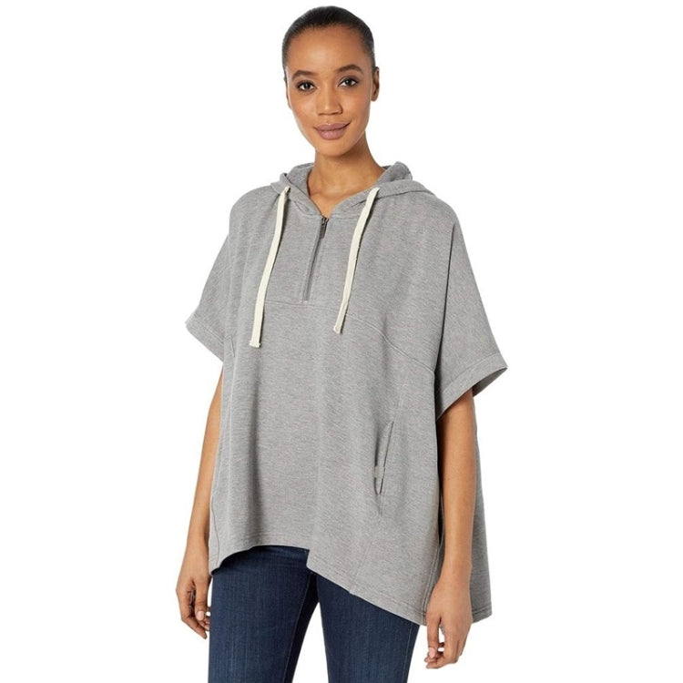Irregular Bat Sleeve Cape Hooded Short Sleeve Sweatshirt for Ladies