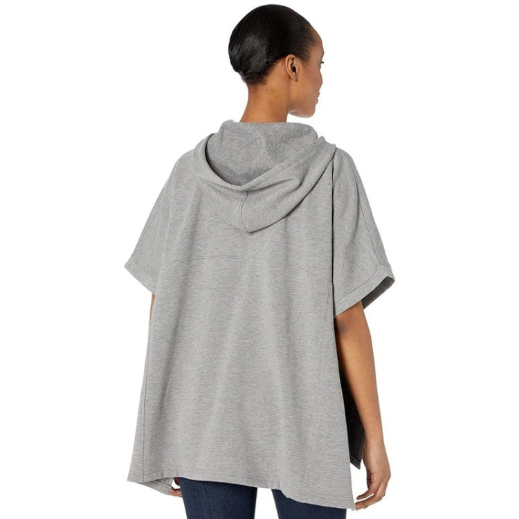 Irregular Bat Sleeve Cape Hooded Short Sleeve Sweatshirt for Ladies