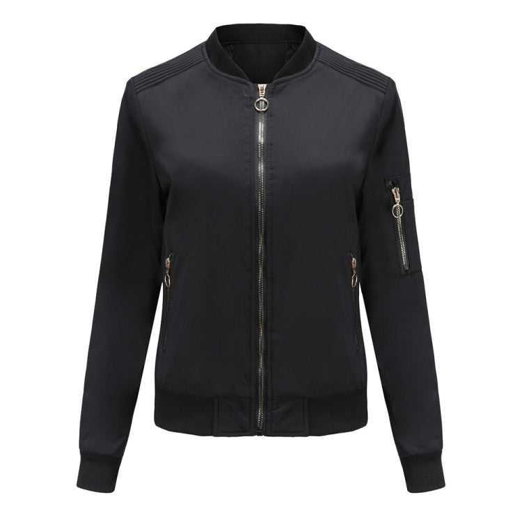 Autumn And Winter Thin Cotton Zipper Jacket Casual Coat For Women