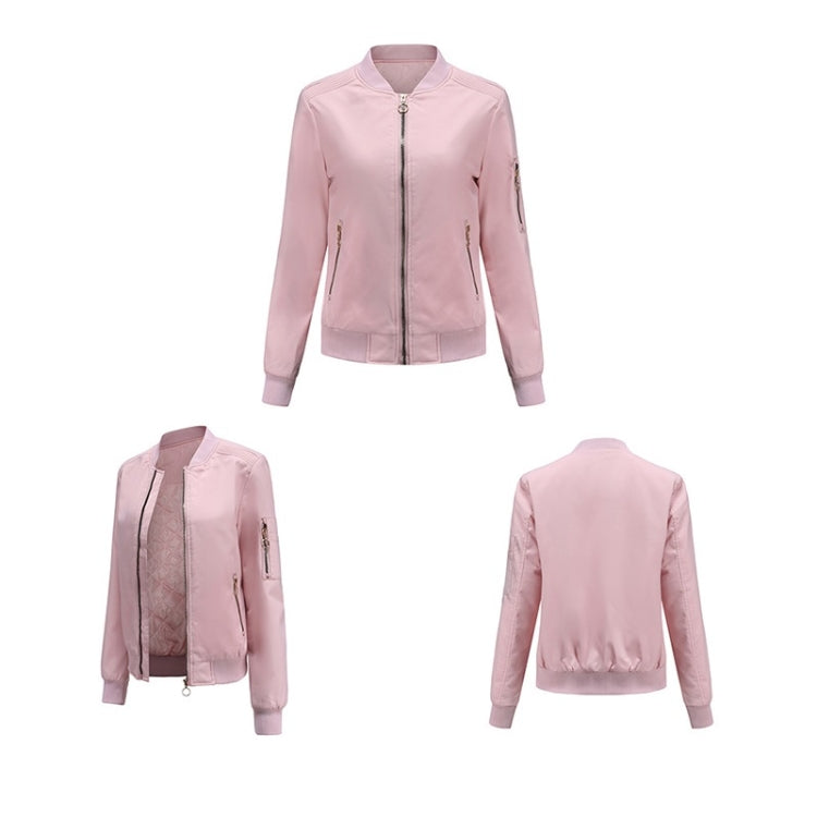 Autumn And Winter Thin Cotton Zipper Jacket Casual Coat For Women