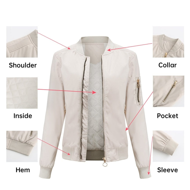 Autumn And Winter Thin Cotton Zipper Jacket Casual Coat For Women