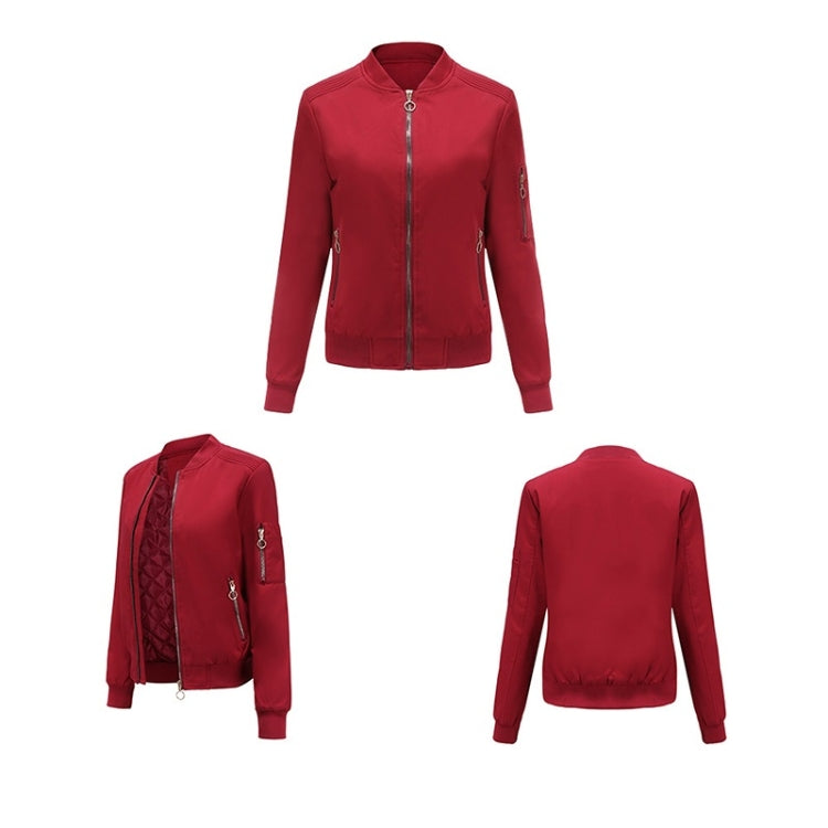Autumn And Winter Thin Cotton Zipper Jacket Casual Coat For Women